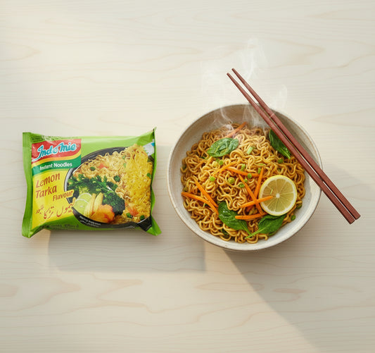 Indomie Lemon Tarka flavour instant noodles packaging