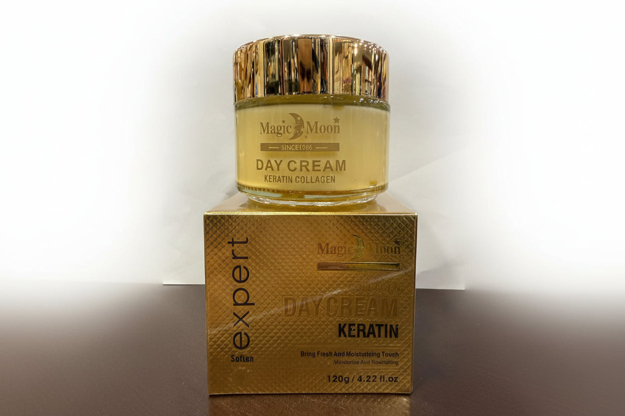 Day cream jar with gold lid a