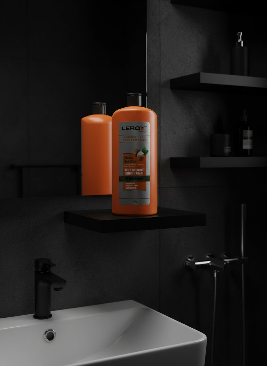 Orange bottle of Lerox daily moisture conditioner 