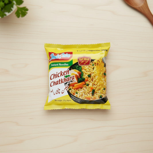 Indomie Chicken Chatkhara instant noodles packaging 