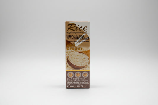 Rice cream on a white background