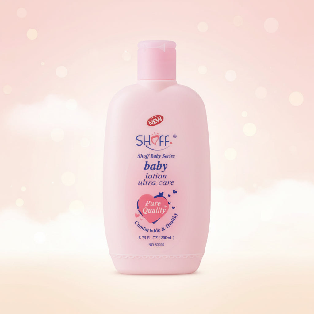 Baby lotion bottle with 'Shaff' 